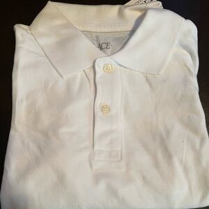 Girls White Polo Short Sleeve Shirt 100% Cotton Size: Large NWT